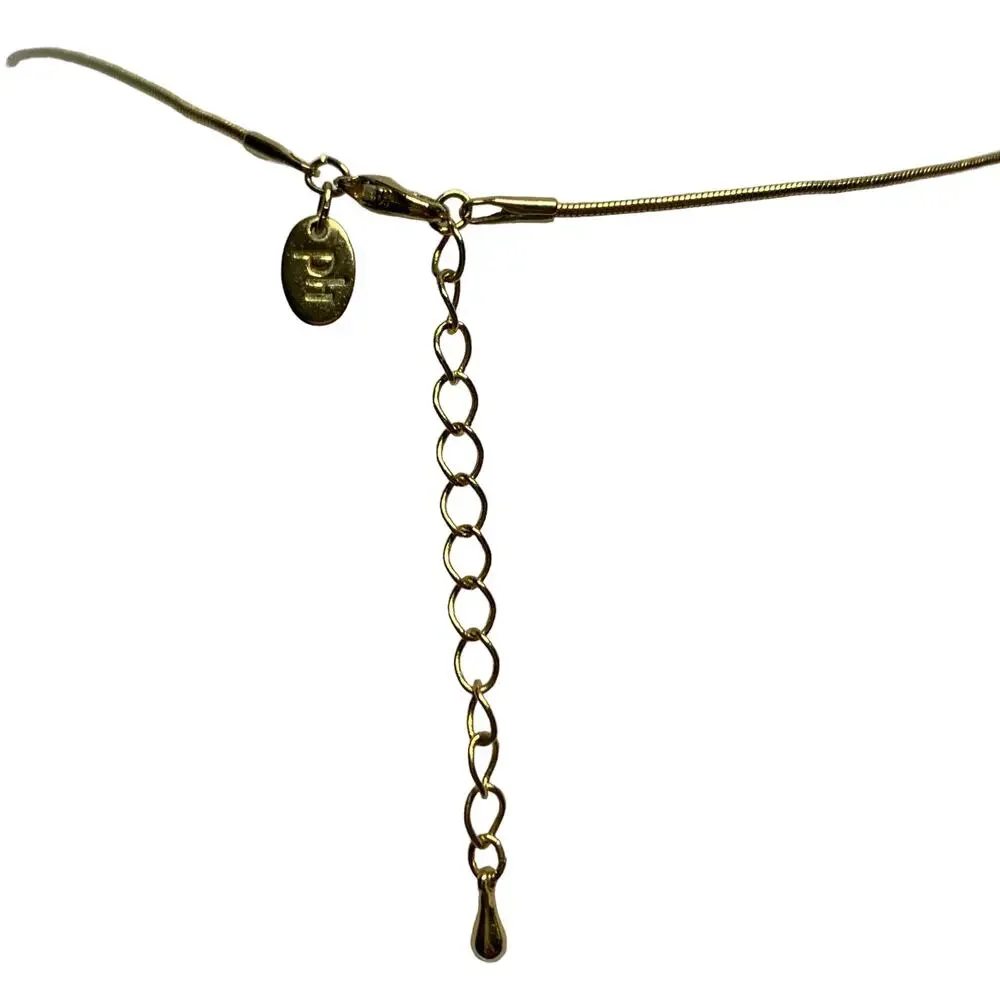 Vintage PH Gold Tone Bead Choker Necklace